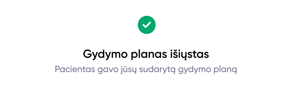 Gydymo plano siuntimas